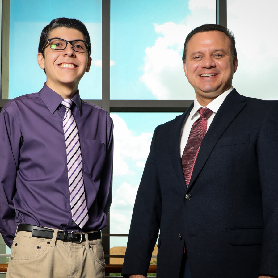 Alan Villarreal with Dr. Jesse Salazar