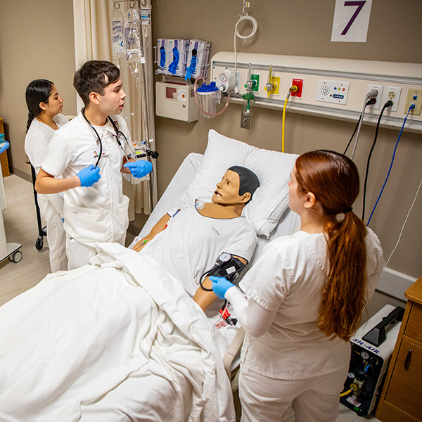 Nursing Students in Simulation Lab Learning