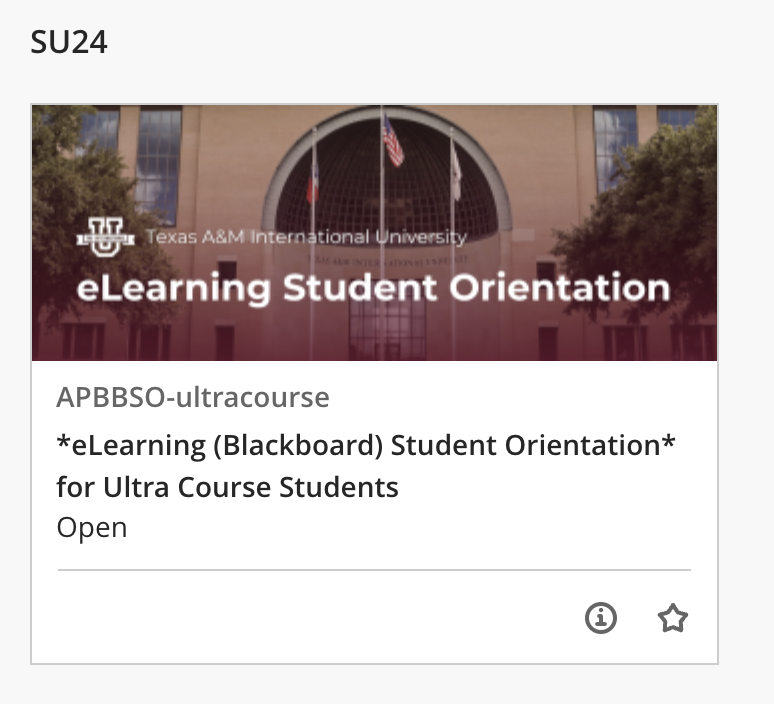 eLearning Ultra Student Orientation