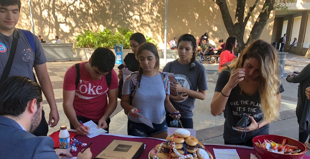 Voter registration at TAMIU