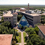 Aerial view of TAMIU Lamar Bruni Vergara Planetarium