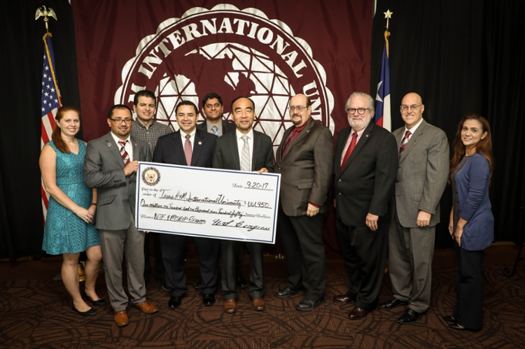 Congressman Henry Cuellar congratulates TAMIU on the receipt of two federal grants totaling $1.1 million dollars.