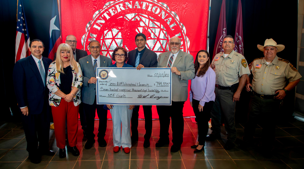 Group shot of grant award ceremony