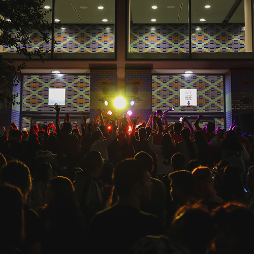 Students Celebrating Maroon Madness